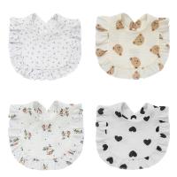 Bib Floral Para Bebé Niño Y Niña Algodón Neutral Para Masticar Y Llorar Estilo Moda Rango De Edad 0-1Años Paño De Ensechar Y Bib Para Recién Nacido - details 4