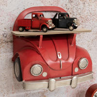 CAPRILO REGALOS & DECORACIÓN Adorno Pared Decorativo de Metal "Coche Rojo con Leja". Vehículos. Cuadros y Apliques. Decoración Hogar. Regalos Originales. 35 x 22 x 33 cm - details 3