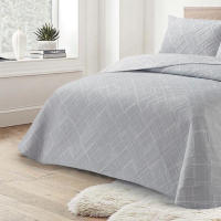 Vivid Torral - Colcha Bouti Verano Alaska Gris Estampada Reversible + Fundas De Cojines* Poliéster, Fresquita, Transpirable, Diseño, Primavera, Verano - details 1