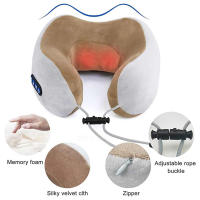 Almohada De Cuello Portátil En Forma De U Con Masajeador Eléctrico Y Calor Recargable Por USB Relajador De Músculos Del Hombro Y Cuellodetails 8