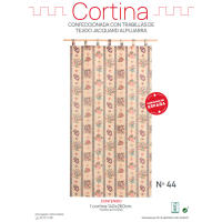 Lanovenanube - Cortina alpujarreña con trabillas FLORES Nº44 de 140x260 cm, Cortina de puerta exterior - details 0