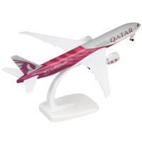 Modelo De Avión Boeing 777 De 20CM En Aleación De Metal Para AIR QATAR Con Ruedas Y Andamios Regalo Para Coleccionistas - details 0