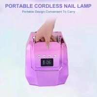 Secador De Uñas LED Profesional Recargable 98W Con Doble Luz Duradero Alta Calidad Luz De Espejo Interior Bajo Calor Modelo De Secado De Gel UV - details 9