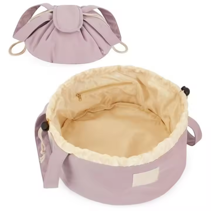 Nueva bolsa de almacenamiento portátil de gran capacidad con cordón para cosméticos, bolsa de viaje para artículos de tocador, bolsa de almacenamiento moderna para brochas de maquillaje. - 1