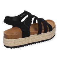 PuntoSalao Sandalias planas en yute tiras en pala para mujer negro M-260 - details 2