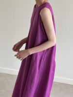 Vestido Largo Vintage De Algodón Y Lino Para Mujer REALEFT Sin Mangas Estilo Casual Suelto Con Cinturones Verano 2025 - details 2