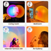 Lámpara De Techo LED Sunset Rotativa Para Fiesta Y Navidad Decoración De Ambiente Con Efecto Neón Luz De Fondo Para Habitación Material De Aluminio - details 6