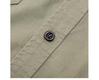 Camisa Militar Para Hombre Fredd Marshall 100% Algodón Manga Corta Estilo Casual Con Bolsillos Traje De Trabajo Camisa Sólida - details 15