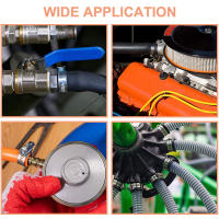 Kit De 20/60 Piezas De Tornillos De Tubo Ajustables En Acero Inoxidable Para Fontanería Swivel Metal Fuel Hose Clamp 1/4''-1-1/2'' (6-38mm) - details 10