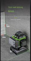 Nivel De Láser Verde 4D Con 16 Líneas USB Recargable Auto-Nivelado 360° Horizontal Y Vertical Potente Chorro De Láser Herramienta De Medición - details 8