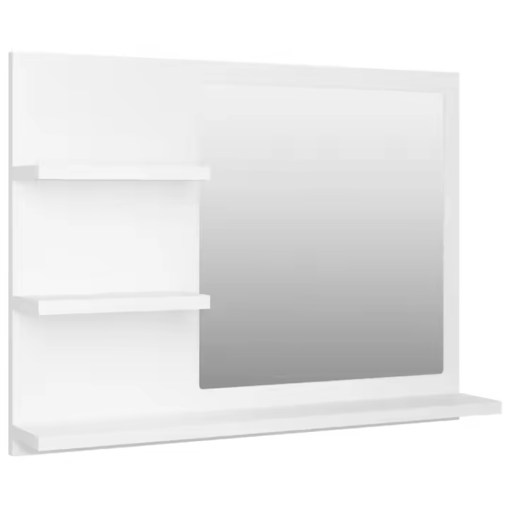 Espejo de baño Madera contrachapada Blanco 60x10,5x45 cm - 1