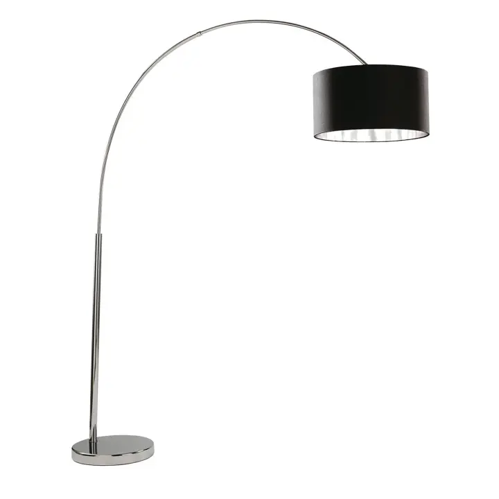 Contemporáneo Arcos de plantación Acero Cromado Tejido Blanco 1 Luz E27 - 1