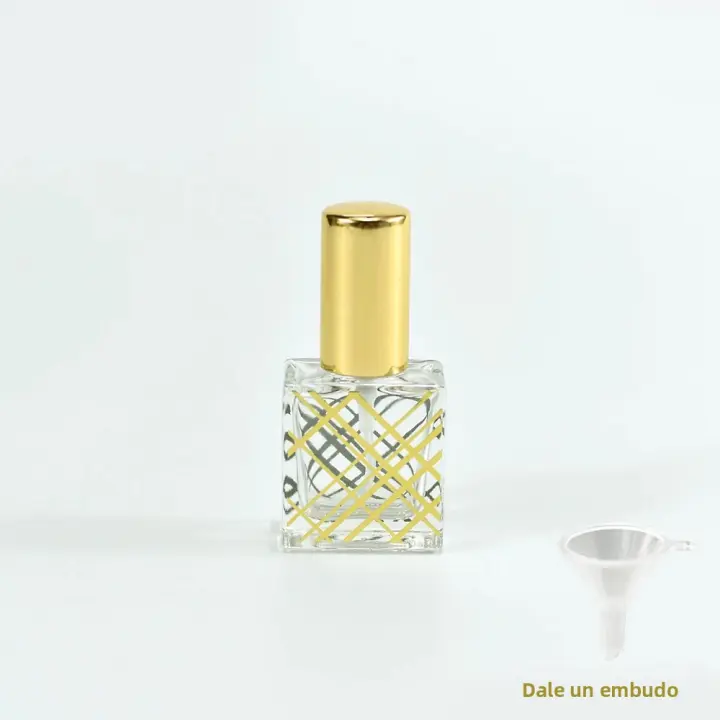 Botella De Perfume Recargable 9ml Contenedor De Líquidos Para Cosméticos Viaje Portátil Vidrio Electroplazado Reutilizable - 1