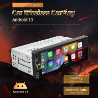 Radio con GPS para coche, reproductor Multimedia con Android, 1 Din, inalámbrico, CarPlay, Wifi, Bluetooth, FM, RDS, USB, pantalla de 6,86 pulgadas - details 1