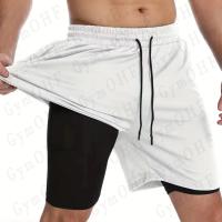 Nuevos Shorts De Playa Para Hombres Entrenamiento De Fitness Verano 2 En 1 Secado Rápido Gimnasio Correr Deporte Al Aire Libre Pantalones Cortos De Deporte Para Hombres - details 12