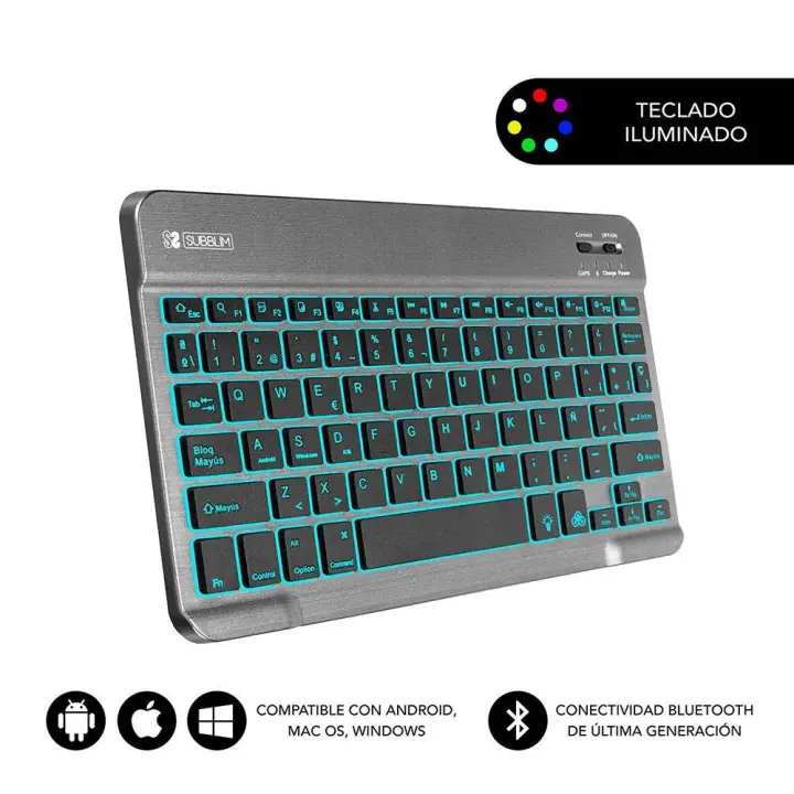 Teclado Retroiluminado Bluetooth Smart Backlit BT Keyboard - 1