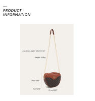 Bolso Bandolera De Cuero Sintético PU Para Mujer Estilo Vintage Con Cadena Larga Y Forma De Corazón Bolsillo Pequeño Portátil Para El Día - details 2