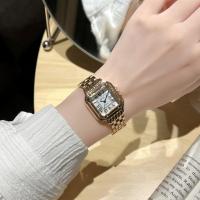 Reloj De Mujer De Lujo Y Moda En Acero Inoxidable Dorado Resistente Al Agua Y Al Choque Con Mostrador Romano De Cuarzo - details 5