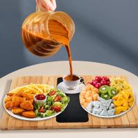 PHANE Bandeja de Bambú para Sofá, Posavasos para Reposabrazos, para Bebidas y Aperitivos, Mesa Antideslizante, Protector para Bebidas - details 4