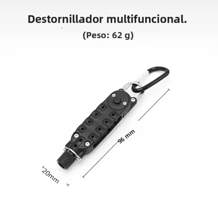Mini Destornillador Multifuncional De EDC Para Exteriores En Forma De Llave De Mano Herramienta De Reparación De Acero Portátil - 1