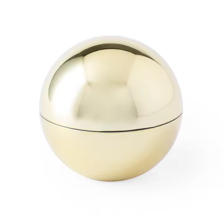 Bálsamo Labial,  Lote de 30 unidades,  Aroma Vainilla, Colores Metalizados, dorado, plateado y oro rosa. Bálsamo Labial en Forma de Esfera, Detalles Invitados. Soen Shop. - 1