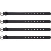 4 Pcs Extensión De Kilt Tradicional Cinturones De Cuero Ganchos Metálicos Cuero PU Negro Ajustable Con Hebilla Cuadrada - details 0