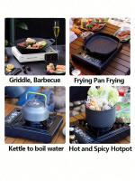 Estufa De Gas Portátil Para Camping Y Exteriores Mini Estufa De Casete Estilo Barbacoa Placa Para Freír Carne Sin Ventilador De Protección Material Metálico - details 5