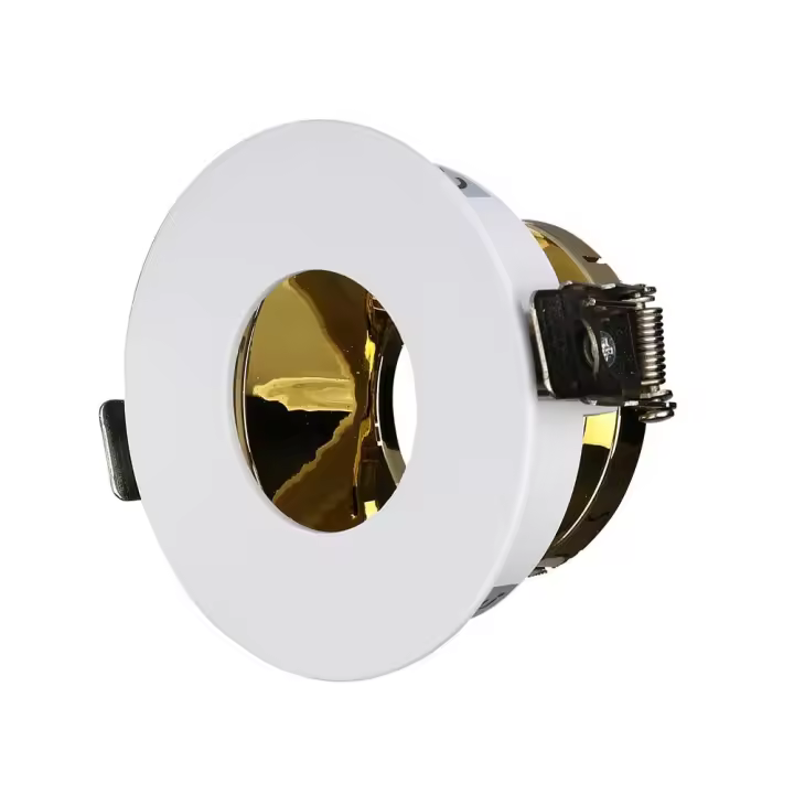 Aro de empotrar GU10 Blanco+Oro redondo VT-873  VTAC - 1