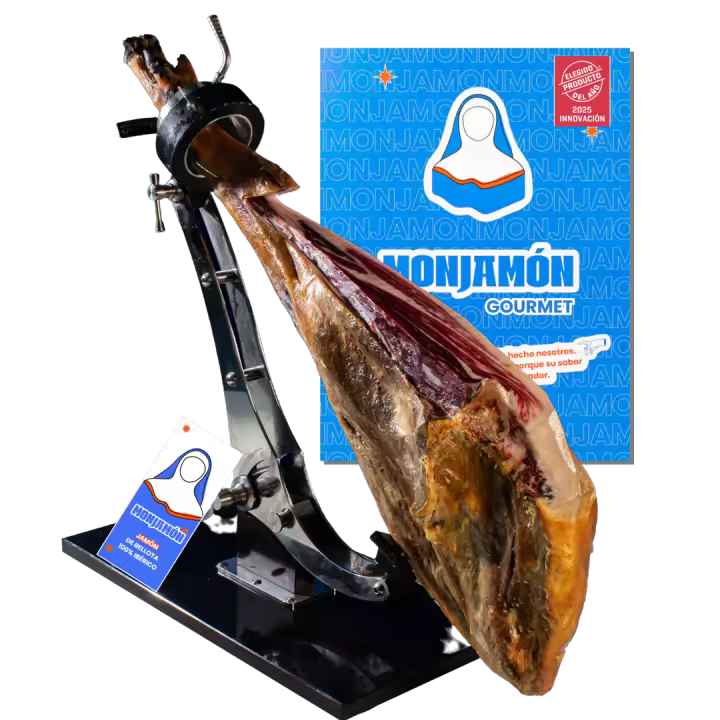 JAMÓN DE BELLOTA 100% IBÉRICO +42 MESES PREMIUM | 7,5-8kg | Final Añada 2022- Pata Negra [Elegido Producto del Año 2025] - MONJAMON - 1