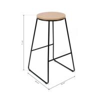 ARISE SHOP-Taburete de madera y metal,Taburetes de Bar para Comedor,para Sala de Estar, Cocina, Sin Montaje 42x42x71cm - details 1