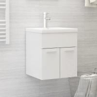vidaXL Armario para lavabo madera contrachapada 41x38,5x46 cm en color Negro/Madera antigua/Blanco y roble sonoma y más | almacenamiento funcional diseño moderno para baño dormitorio sala - details 5