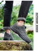 Zapatos De Senderismo Para Hombre Color Sólido Cómodos Antideslizantes Deportivos Ligeros Transpirables Resistentes Al Desgaste Zapatillas De Caminar Al Aire Libre - details 6