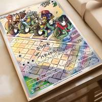 Póster Anime Pokemon MINISO HD Arte Pegatina Para Pared Resistente Al Agua Decoración Aestética Para Sala De Estar Dormitorio Bar - details 31