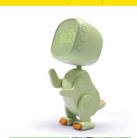Mov-Reloj despertador para niños, Reloj de entrenamiento para dormir para niños con Luces Nocturna, Reloj despertador recargable con música, Reloj digital de Dinosaur para niños y niños (Green) - details 0