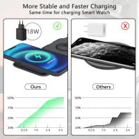 Cargador inalámbrico 3 en 1 de 15 W, estación de carga magnética rápida y plegable para iPhone 14 Pro Max/14/13/12/12 Pro/SE/11/XS, Samsung Galaxy, iWatch, AirPods Pro 2 - details 1