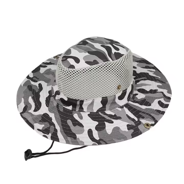 Sombrero De Pescar Y Camuflaje Transpirable Para Hombres Y Mujeres Protección Solar Amplia Para Acampar Y Senderismo - 1
