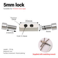 Pinza deSuspensión Ajustable De Metal Para Cables De Acero 1PCS Clavija De Fijación Con Llave Para Cables De Acero Fuerte Para 4/5/6mm - details 7