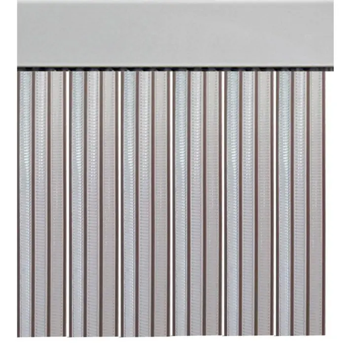 Cortina tiras cintas 90 cms marron transparente para puertas [0809008] - 1