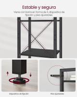 Estantería de 6 niveles multifuncional, librería espaciosa, ideal para oficina, salón, dormitorio y cocina, 40x30x187.5 cm, disponible en greige, marrón rústico y olmo pardo - details 23
