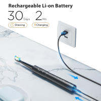 Bitvae Daily P80 cepillo de diente eléctrico sónico, recargable,  con 8 cabezales de recambio, 5 modos, y estuche de viaje, resistente al agua - details 3