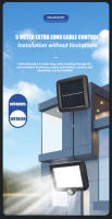 Luz Solar Recargable Con Sensor De Movimiento Exterior 1/4/6 COB Luz De Pared Impermeable Emergencia Calle Jardín Porche LED - details 12