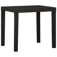 vidaXL Mesa de jardín de plástico gris antracita 79x65x72 cm - details 0