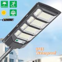Lámpara Solar LED De Alta Potencia Para Exteriores Iluminación De Calle Dusk to Dawn Impermeable Seguridad Del Jardín Instalación De Montaje Moderno Estilo Uso Festivo - details 0