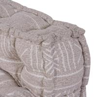 Pouffe Modular vidaXL Marrón Claro 70x70x54 Tela - details 5