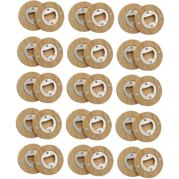 Bamboo Blank DIY Botella Abrepuertas 1/10/25/40pcs Para Bar O Uso Doméstico Herramienta De Barra Favor De Boda Para Invitados - 1