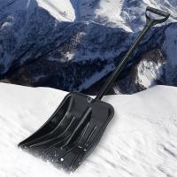 Shovel De Aleación De Aluminio Ligera Para Jugar En Familia Con Mango Gran Capacidad Para Eliminación De Nieve Color Negro - details 0