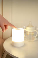 Lámpara De Noche LED Toque Recargable Dimmable Para Dormitorio Iluminación De Mesa Decorativa Lectura Con Luz Redonda ABS - details 6