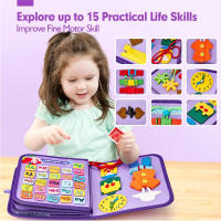 Juego De Educación Sensorial Para Niños En Forma De Sirena Azul Montessori Quiet Book Actividad Temprana Con Puzzle De Sensación Para Niños De 0 a 12 Años - details 4