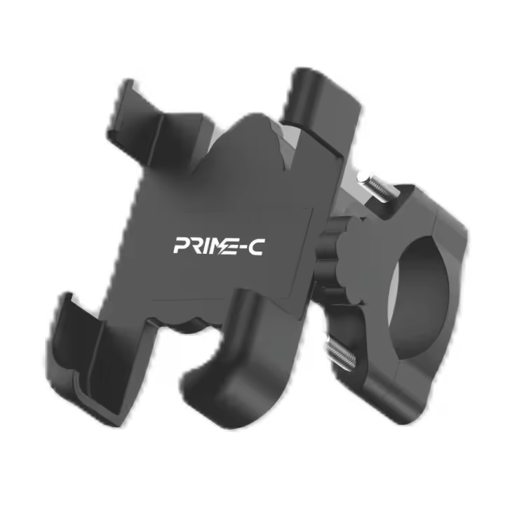 Soporte de Teléfono para Moto PRIME-C PC8320, Montaje Ajustable para Scooter/Bicicleta, Rotación 360°, Fijación Fácil con Una Mano, Compatible con iPhone y Android, Negro - 1