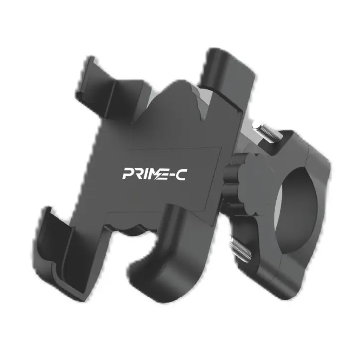 Soporte de Teléfono para Moto PRIME-C PC8320, Montaje Ajustable para Scooter/Bicicleta, Rotación 360°, Fijación Fácil con Una Mano, Compatible con iPhone y Android, Negro - 1
